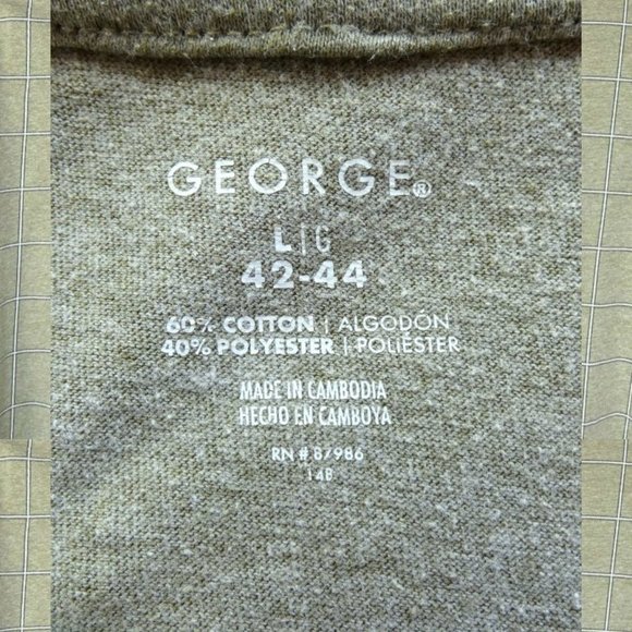 George Men's Green Golf Polo Shirt Large - Picture 6 of 6